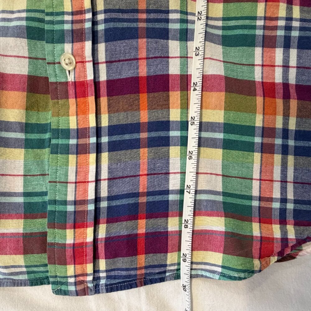 Polo Ralph Lauren Men's Cotton Madras long sleeve shirt, large, great condition - Picture 6 of 6